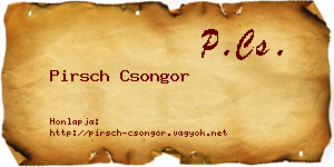 Pirsch Csongor névjegykártya