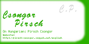 csongor pirsch business card